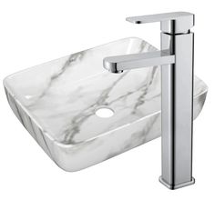 Раковина санфаянс накладная прямоугольная BAU Hotel 48х37, мрамор + смеситель Bauedge