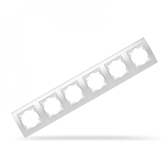 UNIVersal Бриллиант Рамка 6-ти местная горизонтальная бел. 1030