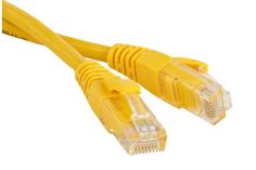 Патч-корд RJ45 - RJ45, 4 пары, UTP, категория 5е, 5 м, желтый, LANMASTER LAN-45-45-5.0-YL No Brand