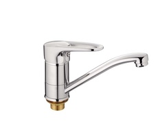 Смеситель для мойки со средним изливом с гайкой FRAP F4502-2-B