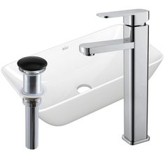 Раковина накладная со смесителем и выпуском Bau Spectrum mini 47х24, белая Bauedge