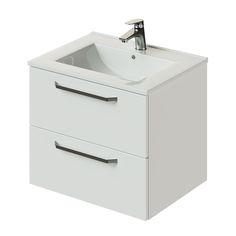Тумба с раковиной подвесная Итана White 60 609х470х520