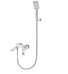 Смеситель для ванны Grocenberg GB8007WC белый с хромом