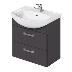 Тумба с раковиной подвесная IKA Siena 60 600х440х590 Графит