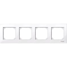 Рамка 4-постовая Schneider Electric M-Plan Merten System M, активный белый MTN515425