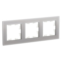 Рамка Schneider Electric AtlasDesign ATN320303 наклад. 3x гориз.мон. ABS алюминий