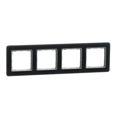 Рамка 4-постовая Schneider Electric универсальная Sedna Design, дымчатое стекло SDD362804