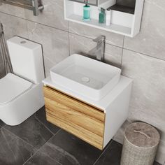 Комплект для ванной, 4 предмета Bau (Тумба 60 + раковина 48х37 + смеситель + выпуск) Bauedge