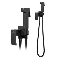 Смеситель встраиваемый с гигиеническим душем Grocenberg GB002 Черный матовый