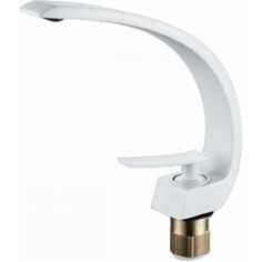 OUTE Смеситель для раковины однорычажное управление из латуни, белый T703K