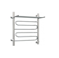 Водяной полотенцесушитель Роснерж Зиг-Заг L105101 60x60 с полкой и боковым подключением 40