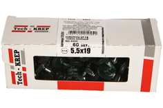 Tech-Krep Саморез КР св. 5,5x19 RAL-6005 тёмно-зеленый 60 шт - коробка с ок 125701