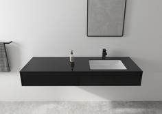 Смеситель для умывальника Hansgrohe Vernis Shape 71569670 однорычажный, фикс. излив, черны