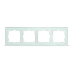 Рамка 4-местная стекло бежевая Smart Buy "Нептун" SBE-05i-Glass-FR-4