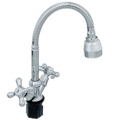 Смеситель для кухни Эверест Кросс с гибким изливом и насадкой аэратором, хром B58-340M