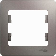 Рамка Schneider Electric Glossa 1 пост. Платина
