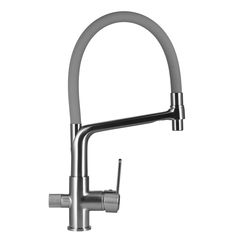 Смеситель кухонный WISENT W4755A-9 с подводкой питьевой воды (Сатин)