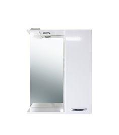 Зеркальный шкаф SANITA Лагуна 600 мм с подсветкой белый