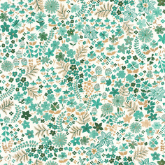 Обои Caselio Flower Power 101867126 Винил на флизелине (0,53х10,05) Зеленый, Цветы