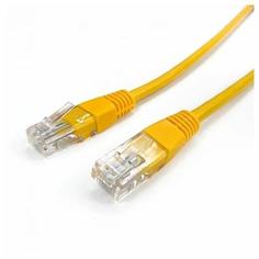 Кабель патч-корд U/UTP 5e кат. 2м Filum FL-U5-2M-Y 26AWG(7x0.16 мм), омедненный алюминий (