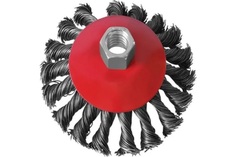 Щетка конусная 115 мм, для УШМ, М14 (пучки витой проволоки) Intertool