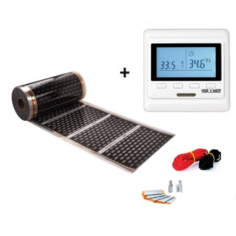 Пленочный теплый пол 21 м/п ширина 50см EASTEC комплект с электронным терморегулятором