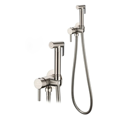 Смеситель встраиваемый с гигиеническим душем Grocenberg GB001 Никель