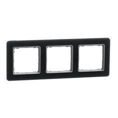 Рамка 3-постовая Schneider Electric универсальная Sedna Design, дымчатое стекло SDD362803