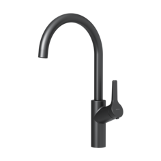 Смеситель для кухни Damixa Venus DX3S10720300, поворотный излив 255мм, черный