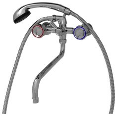 Смеситель для ванны с длинным изливом (маховики круглые) Frap F2209