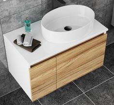 Тумба с раковиной и выпуском Bau (Тумба 80 + раковина 50х36 + выпуск) Bauedge