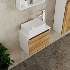 Комплект для ванной, 4 предмета Bau (Тумба 50 + раковина 38х24 + смеситель + выпуск) Bauedge