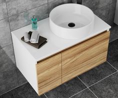 Тумба с раковиной и выпуском Bau (Тумба 80 + раковина D41 + выпуск) Bauedge