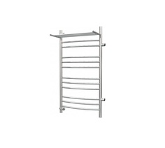 Водяной полотенцесушитель Роснерж Дуга L104111 100x50 с полкой и боковым подключением 700