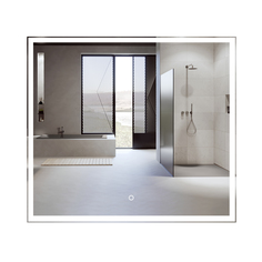 Зеркало для ванной с подсветкой, настенное, Air Glass, "Valled", 90х80 см