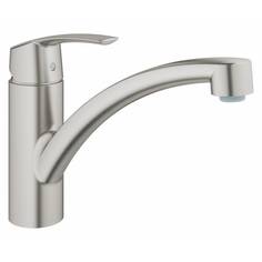 Смеситель для кухни GROHE QuickFix Start с низким изливом, суперсталь (32441DC1)