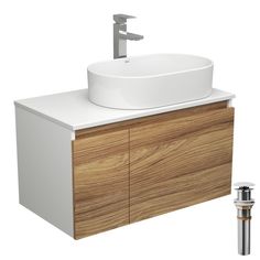 Комплект для ванной 4 предмета тумба Bau Dream 80, раковина овальная BAU 56х36 Bauedge