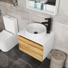 Комплект для ванной, 4 предмета Bau (Тумба 60 + раковина D41 + смеситель + выпуск) Bauedge