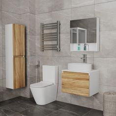 Комплект для ванной, 4 предмета Bau (Тумба 60 + раковина 50х36 + смеситель + выпуск) Bauedge