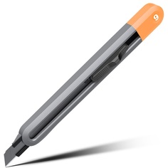 Технический нож "Home Series Gray" Deli HT4009C (лезвие 9мм, эксклюзивный дизайн, софттач)