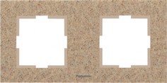 Рамка Panasonic Karre Plus (WKTF08023CS-RU) 2xMosaic гориз.мон. камень песчаник (упак.:1шт