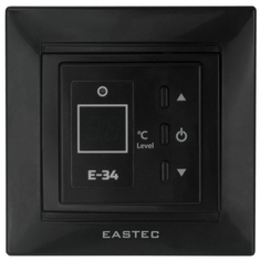 Eastec Терморегулятор Eastec "E-34" для теплых полов и обогревателей, черный. Встраиваемый