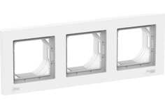 Schneider Electric AtlasDesign Aqua 3-постовая РАМКА, IP44, БЕЛЫЙ ATN440103