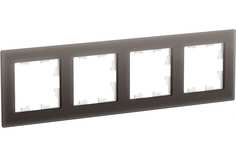Рамка 4-м AtlasDesign Nature стекло мокко SchE ATN320604 Systeme Electric