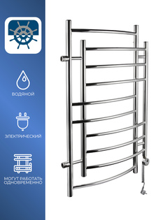Полотенцесушитель электрический Флагман Мелодия 50x60x100 c водяным подключением Flagman