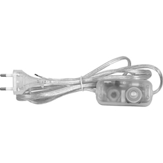 Сетевой шнур с диммером 230V 2м, прозрачный, DM103-200W 23058 Feron