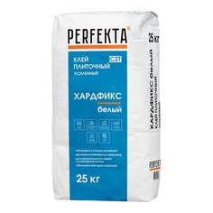Клей для плитки/ керамогранита/ мозаики Perfekta Хардфикс белый (класс C2T) 25 кг