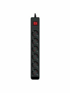 Фильтр Sven Optima 3,0 м SV-013646 (6 розеток, черный, цветная коробка)