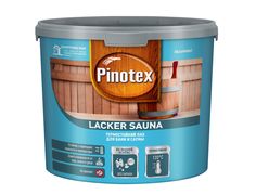 Лак Pinotex Lacker Sauna 20 на водной основе, полуматовый, 2,7 л
