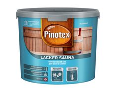 Лак Pinotex Lacker Sauna 20 на водной основе, полуматовый, 2,7 л